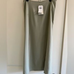 Abercrombie Light Green Midi Slit Skirt Size Small New